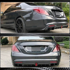 Mercedes S-class W222 2013–2022 Difuzor zadnjega odbijača z izpušnimi zaključki (za S63 AMG 2014-2017, karbon) fotografija 5