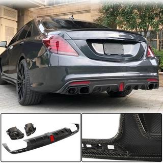 Difuzor zadnjega odbijača z izpušnimi zaključki (za S63 AMG 2014-2017, karbon) fotografija 1