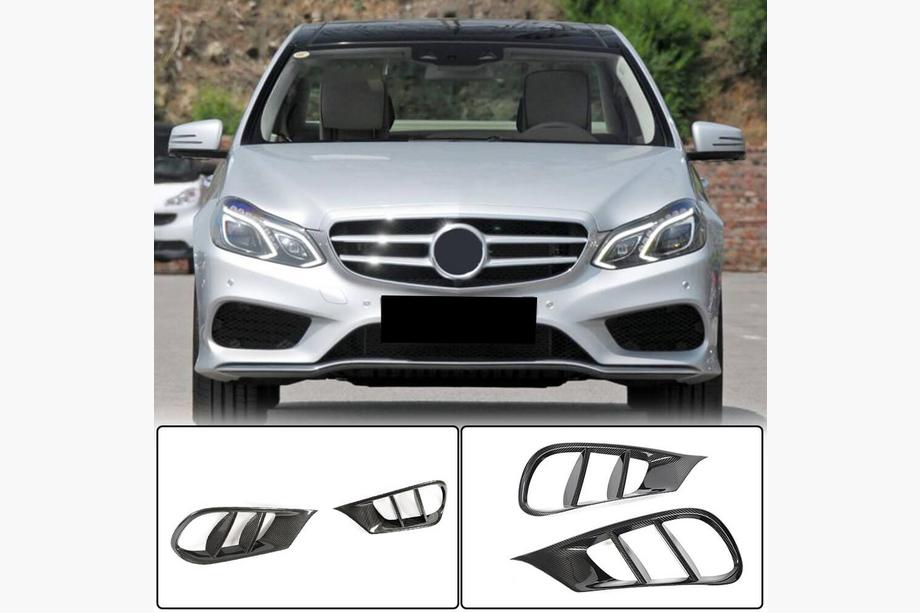 Mercedes E-class W212 2009–2016 Vstavki za sprednji odbijač (za AMG-Line 2013-2016, karbon) Image