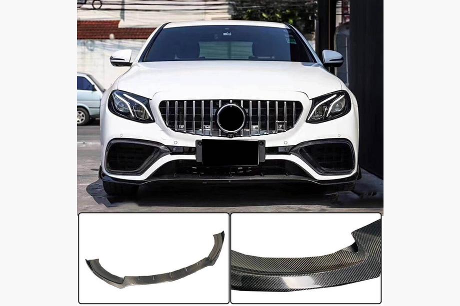 Mercedes Razred E W213 2016–2023 Lip za sprednji odbijač Lip V1 (za E63 AMG 2016-2019, karbon) Image