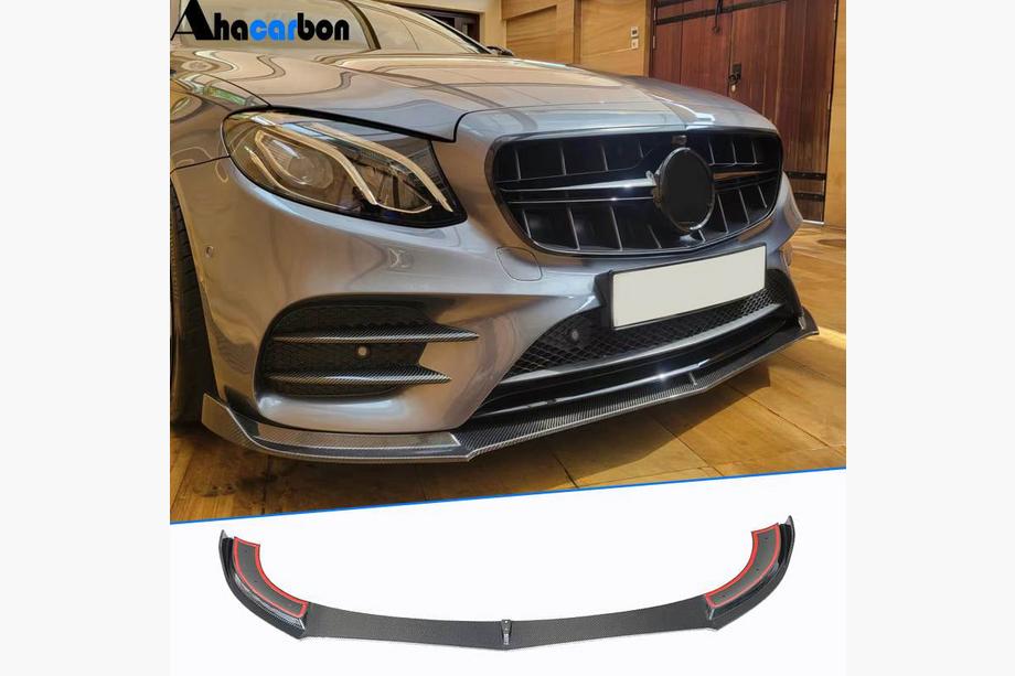 Mercedes Razred E W213 2016–2023 Sprednji lip odbijača Lip V1 (za AMG-Line / E43 AMG 2016-2019, karbon) Image