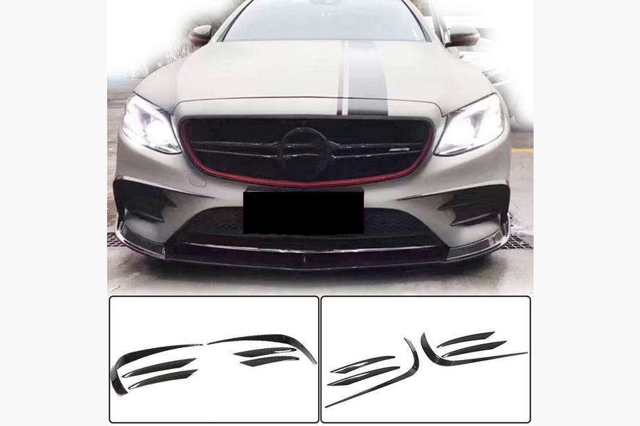 Mercedes Razred E W213 2016–2023 Karbonski dodatki za sprednji odbijač V1 (za E43 AMG 2016-2019, karbon) Image