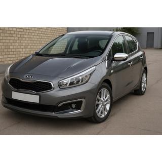 Kromirani pokrovi ogledal (2 kosa, nerjavno jeklo) Kia Ceed 2012–2018 fotografija 1