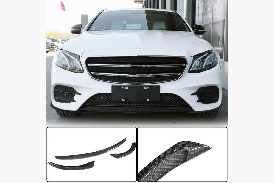 Mercedes Razred E W213 2016–2023 Sprednja lip letvica odbijača Lip V2 (za AMG-Line / E43 AMG 2016-2019, karbon) Image