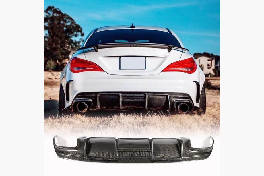 Mercedes CLA C117 2013–2019 Difuzor zadnjega odbijača V1 (za AMG-Line / CLA45 AMG, karbon) Image
