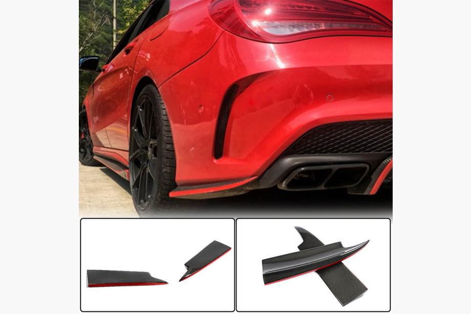 Mercedes CLA C117 2013–2019 Karbon dodatki za zadnji odbijač V2 (za AMG-Line / CLA45 AMG SD) Fotografija 1