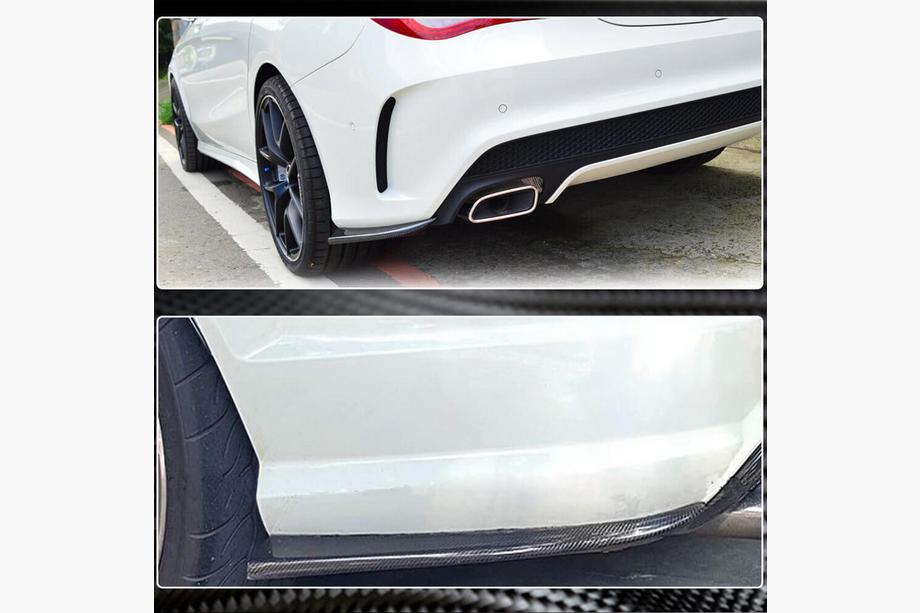 Mercedes CLA C117 2013–2019 Karbon dodatki za zadnji odbijač V2 (za AMG-Line / CLA45 AMG SD) Fotografija 4