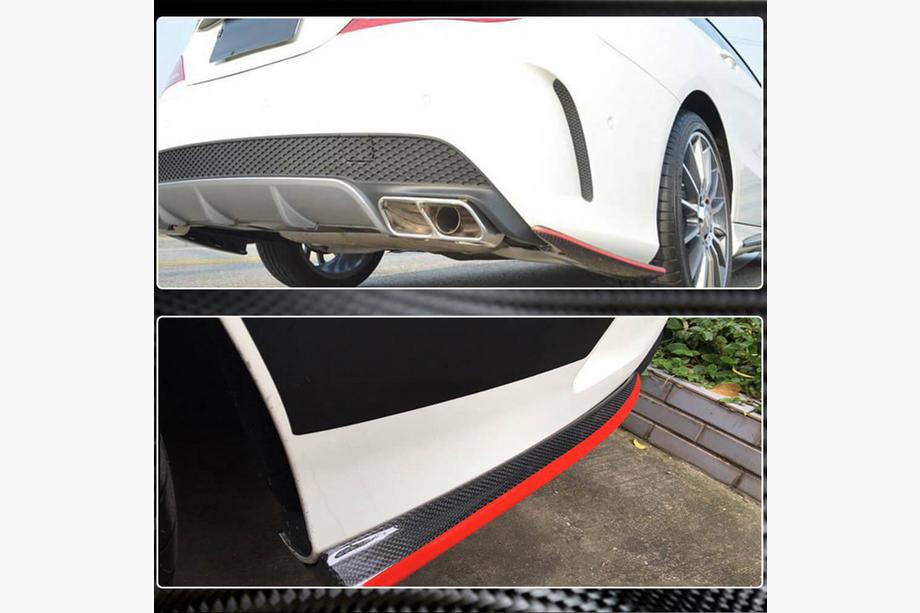 Mercedes CLA C117 2013–2019 Karbon dodatki za zadnji odbijač V2 (za AMG-Line / CLA45 AMG SD) Fotografija 8