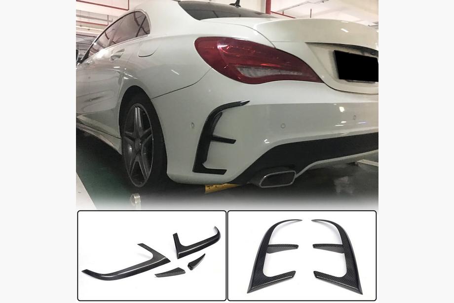 Mercedes CLA C117 2013–2019 Karbon dodatki za zadnji odbijač (za AMG-Line / CLA45 AMG SD 2013-2016) Fotografija 1