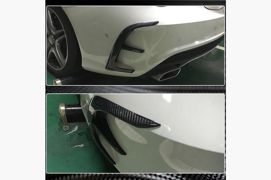 Mercedes CLA C117 2013–2019 Karbon dodatki za zadnji odbijač (za AMG-Line / CLA45 AMG SD 2013-2016) Fotografija 4