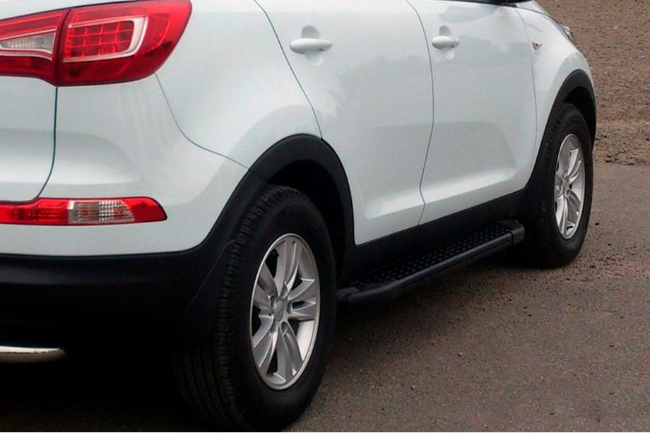 Kia Sportage 2010–2015 Stranske stopnice Allmond Black (2 kosa, aluminij) Image