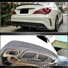 Mercedes CLA C117 2013–2019 Difuzor zadnjega odbijača V2 (za AMG-Line / CLA45 AMG 2013-2016, karbon) fotografija 6