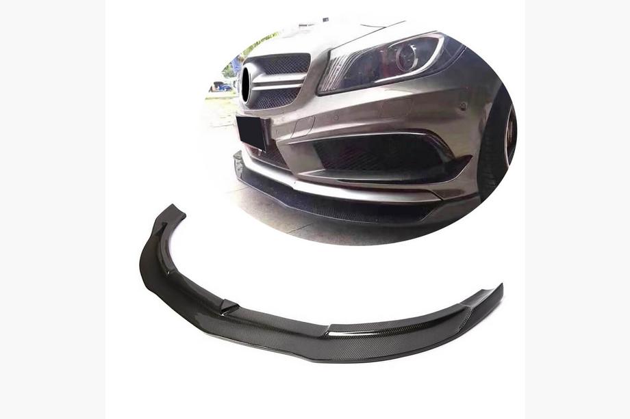 Mercedes A-class W176 2012–2018 Karbon sprednji lip odbijača Lip V1 (za AMG-Line / A45 AMG HB 2013-2015) Fotografija 1