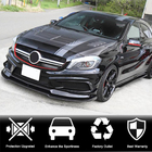 Mercedes A-class W176 2012–2018 Karbon sprednji lip odbijača Lip V2 (za AMG-Line / A45 AMG HB 2013-2015) fotografija 2