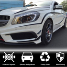 Mercedes A-class W176 2012–2018 Dodatki za sprednji odbijač (za AMG-Line / A45 AMG HB 2013-2015, karbon) fotografija 2