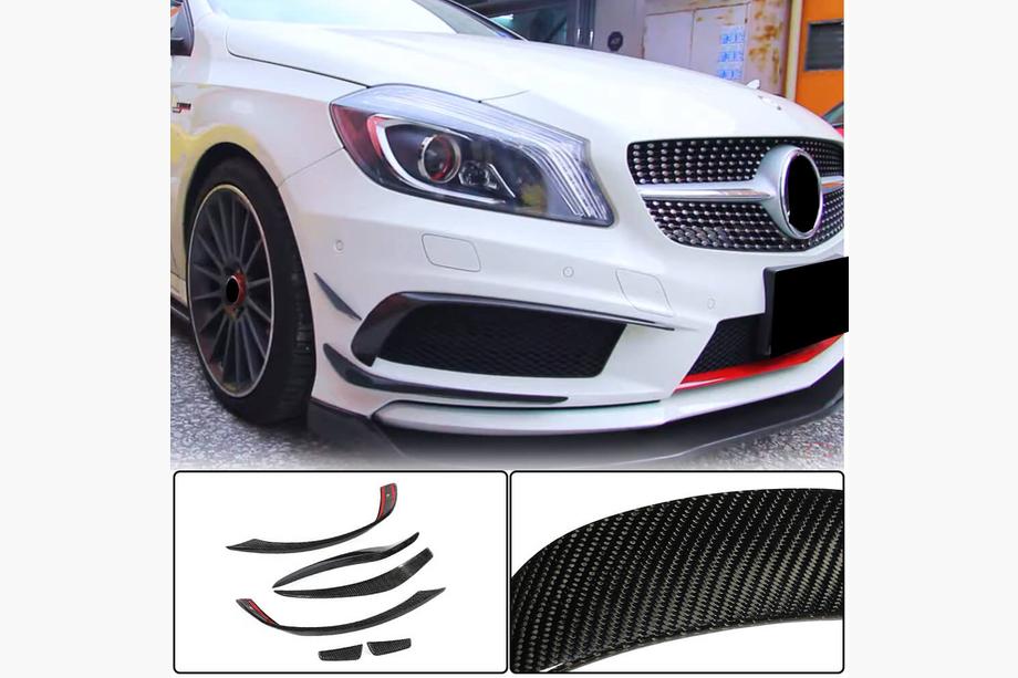 Mercedes A-class W176 2012–2018 Dodatki za sprednji odbijač (za AMG-Line / A45 AMG HB 2013-2015, karbon) Image
