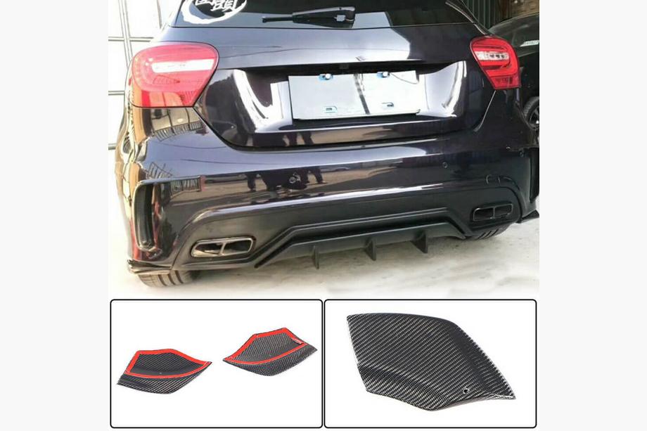 Mercedes A-class W176 2012–2018 Obloge zadnjega odbijača Flap (za AMG-Line / A45 AMG HB, karbon) Image