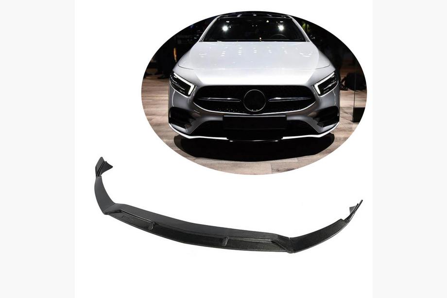 Mercedes A-class W177 2018– Sprednji lip spojler za odbijač Lip V3 (za AMG-Line SD 2018-2021, karbon) Image