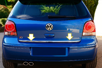 Volkswagen Polo 2001–2009 Zaščitna letev roba prtljažnika 2005-2009 (nerjaveče jeklo) fotografija 1