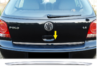 Volkswagen Polo 2001–2009 Zaščitna letev roba prtljažnika 2005-2009 (nerjaveče jeklo) fotografija 2