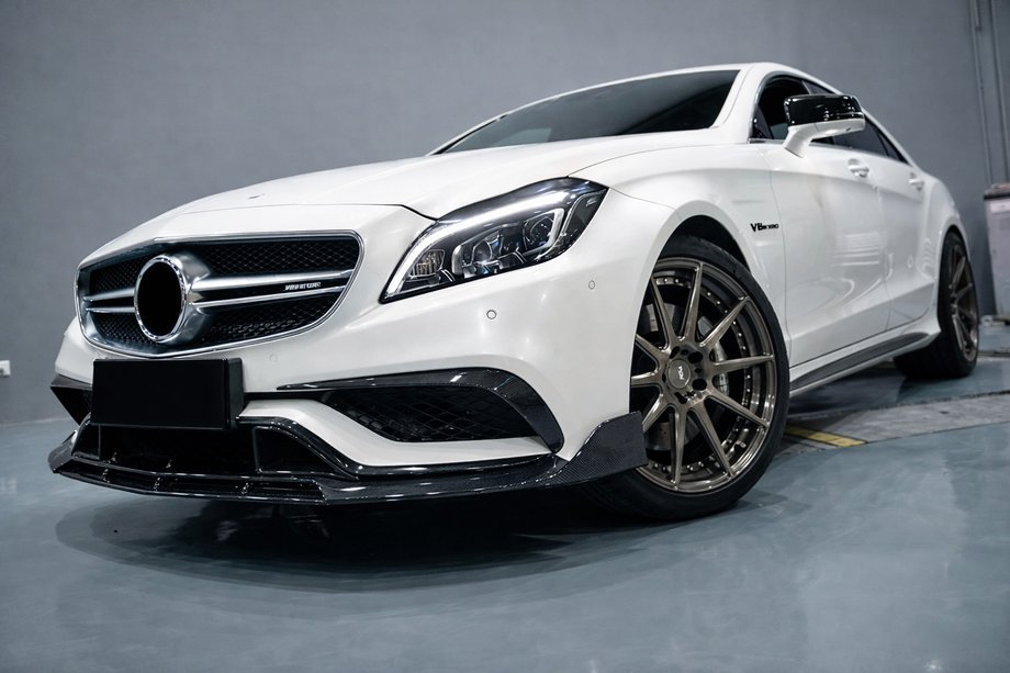 Mercedes CLS C218 2011–2018 Lip spojler sprednjega odbijača Lip V2 (za CLS63 AMG SD 2015-2018, karbon) Image