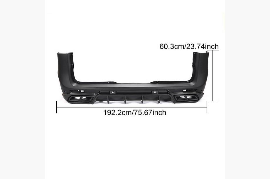 Mercedes Vito/V-razred W447 2014– Obloga zadnjega odbijača z difuzorjem (2014-2019, plastika + karbon) Fotografija 5