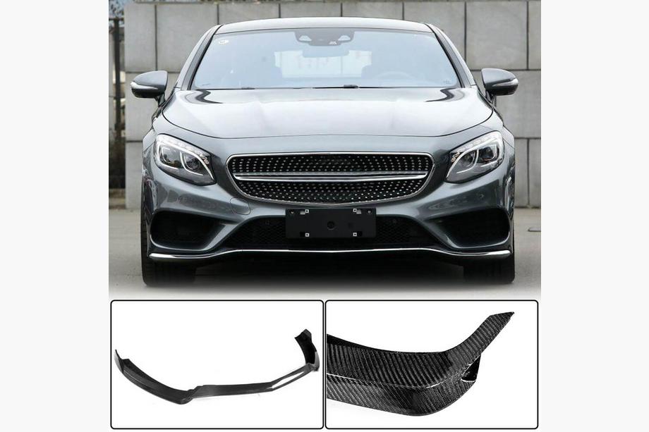 Mercedes S-class C217 Coupe 2014–2020 Sprednji lip za odbijač Lip V1 (za AMG-Line 2015-2018, karbon) Fotografija 1