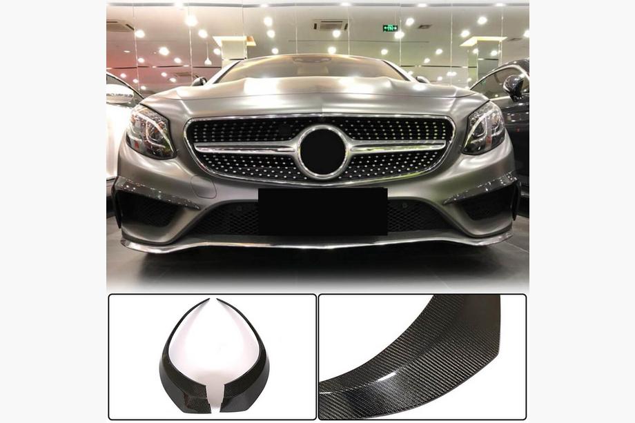 Mercedes S-class C217 Coupe 2014–2020 Vstavki za sprednji odbijač (za AMG-Line 2015-2018, karbon) Image