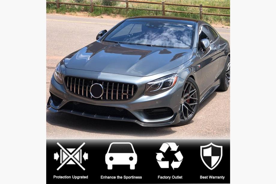 Mercedes S-class C217 Coupe 2014–2020 Sprednja lipa odbijača Lip V3 (za AMG-Line 2015-2018, karbon) Fotografija 3
