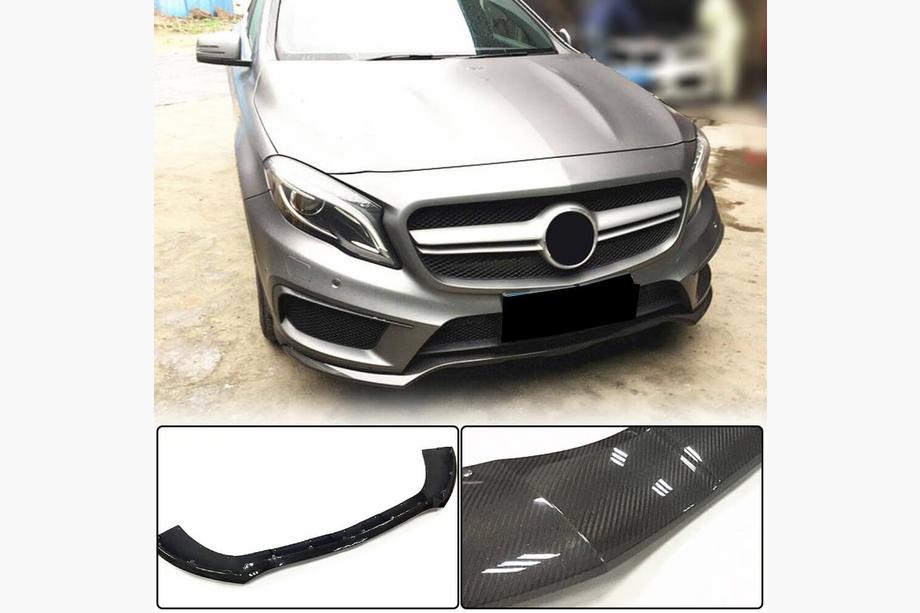 Mercedes GLA X156 2014–2019 Karbon lip za sprednji odbijač Lip (za GLA45 AMG 2013-2016) Image