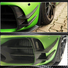 Mercedes AMG GT C190/R190 2014–2022 V2 dodatki za sprednji odbijač (za GT R 2016-2019, suhi karbon) fotografija 5