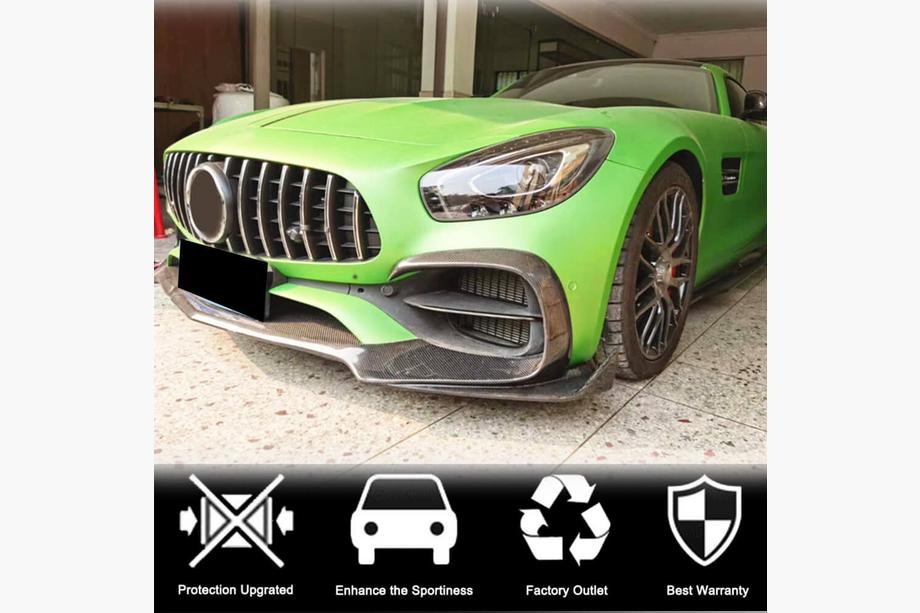 Mercedes AMG GT C190/R190 2014–2022 Sprednja ustnica odbijača Lip (za 2015-2017, karbon) Fotografija 2