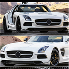 Mercedes SLS C197 2010–2014 Pokrovi sprednjega odbijača Flap V1 (karbon) fotografija 5