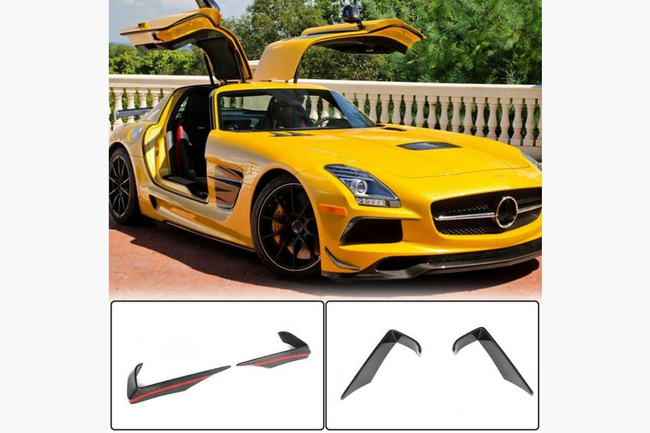 Mercedes SLS C197 2010–2014 Nastavki za sprednji odbijač Flap V2 (karbon) Image