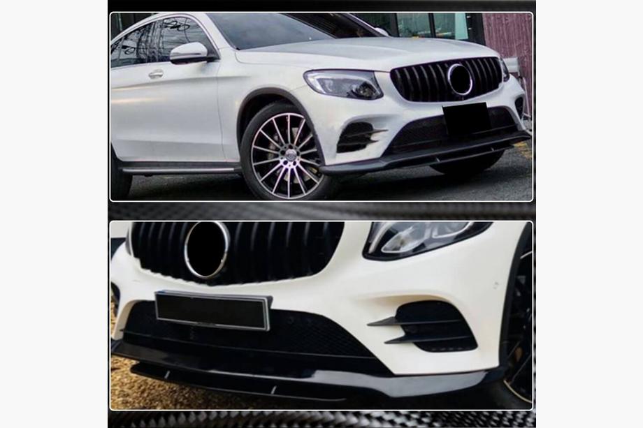 Mercedes GLC Coupé C253 2016–2023 Lip dodatek za sprednji odbijač (za AMG-Line/GLC43 AMG, karbon) Fotografija 2