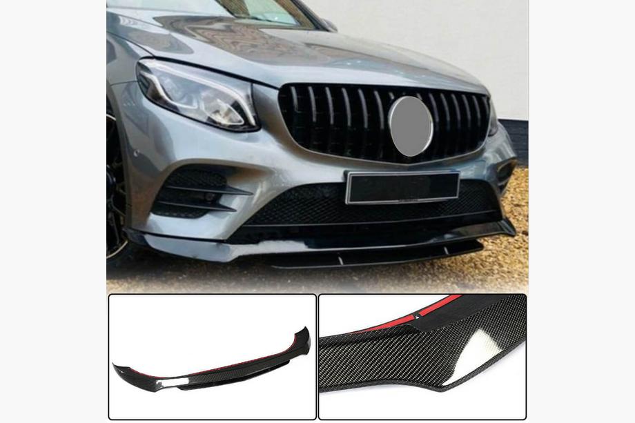 Mercedes GLC X253 2015–2022 Lip dodatek za sprednji odbijač (za AMG-Line/GLC43 AMG, karbon) Image