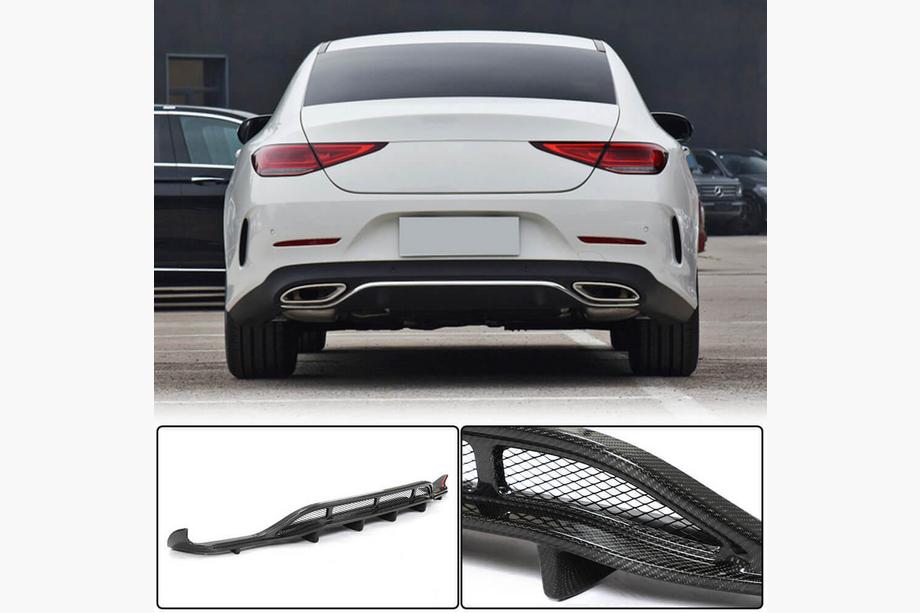 Mercedes CLS C257 2018– Difuzor zadnjega odbijača V2 (za AMG-Line 2018-2020, karbon) Image