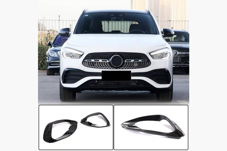Mercedes GLA H247 2020– Nastavki za sprednji odbijač V1 (za AMG/AMG-Line, karbon) Image