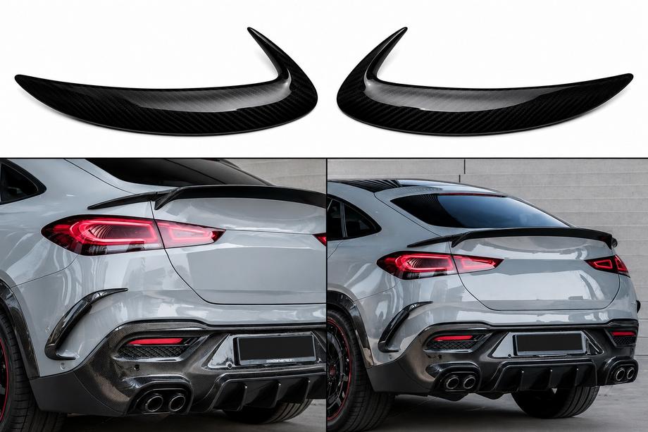 Mercedes GLE Coupé C167 2019– Obloge zadnjega odbijača (za GLE 350/GLE450/GLE63 2019-2023, karbon) Fotografija 1