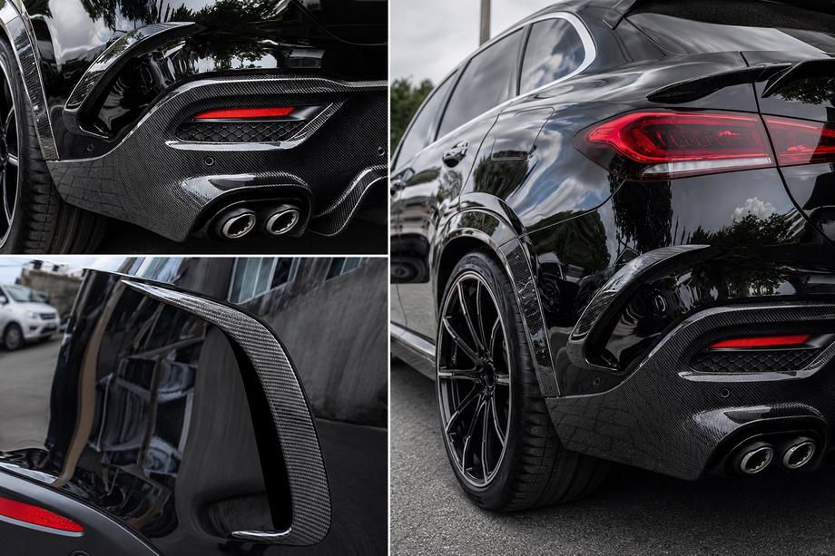 Mercedes GLE Coupé C167 2019– Obloge zadnjega odbijača (za GLE 350/GLE450/GLE63 2019-2023, karbon) Fotografija 2