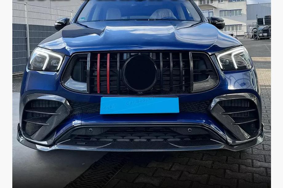 Mercedes GLE W167 2018– Rešetka hladilnika Rocket Carbon (za AMG-Line/GLE53/GLE63 2018-2023) Fotografija 2