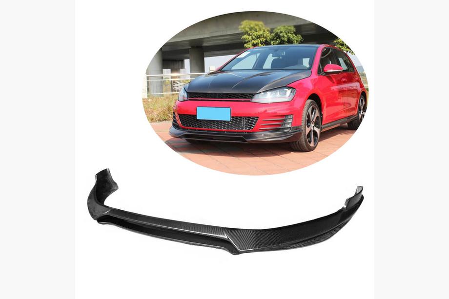 Volkswagen Golf 7/E-Golf 2012–2020 Lipa za sprednji odbijač Lip V1 (za GTI HB 2012-2017, karbon) Fotografija 1