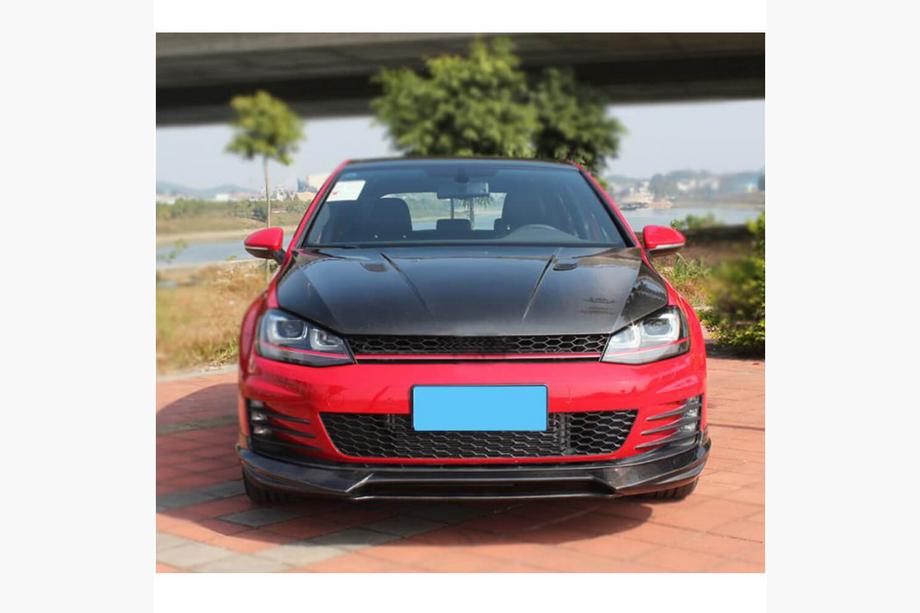 Volkswagen Golf 7/E-Golf 2012–2020 Lipa za sprednji odbijač Lip V1 (za GTI HB 2012-2017, karbon) Fotografija 2