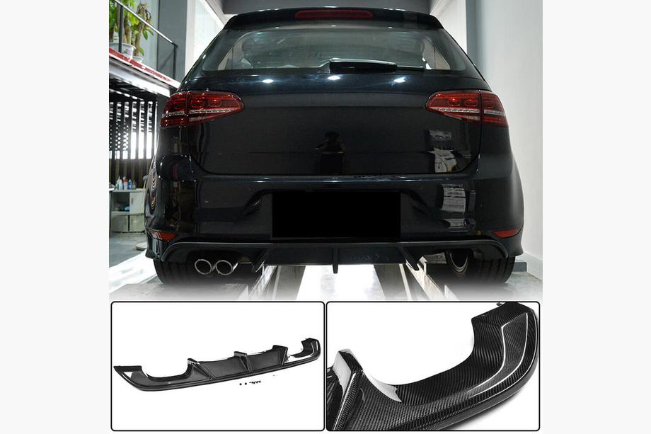 Volkswagen Golf 7/E-Golf 2012–2020 Difuzor zadnjega odbijača (za R/R-Line HB 2012-2017, karbon) Image