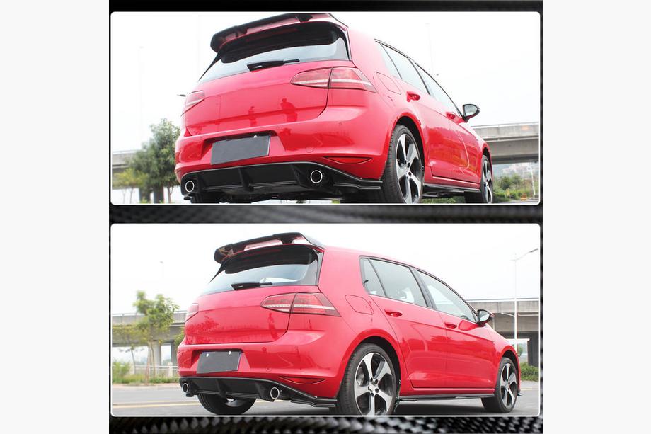 Volkswagen Golf 7/E-Golf 2012–2020 Difuzor zadnjega odbijača V3 (za Base/GTI HB 2012-2017, karbon) Fotografija 3