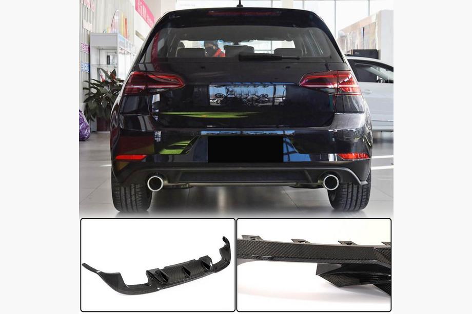 Volkswagen Golf 7/E-Golf 2012–2020 Difuzor zadnjega odbijača (za Base/GTI HB 2017-2020, karbon) Image