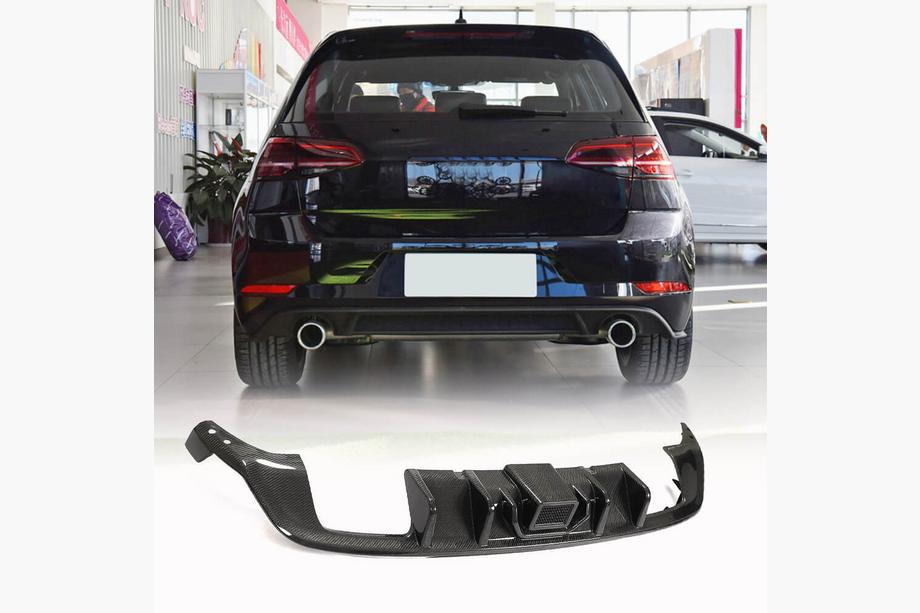 Volkswagen Golf 7/E-Golf 2012–2020 Difuzor zadnjega odbijača (za Base/R/GTI HB 2017-2020, karbon) Image
