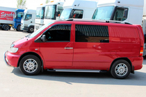 Mercedes Vito W638 1996–2003 Stranski pragovi Line (2 kosa, aluminij) fotografija 5