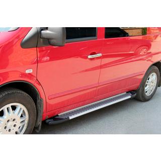 Stranski pragovi Line (2 kosa, aluminij) Mercedes Vito W638 1996–2003 fotografija 1