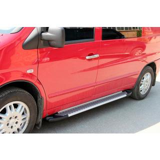 Stranski pragovi Line (2 kosa, aluminij) Mercedes Vito W638 1996–2003 fotografija 3